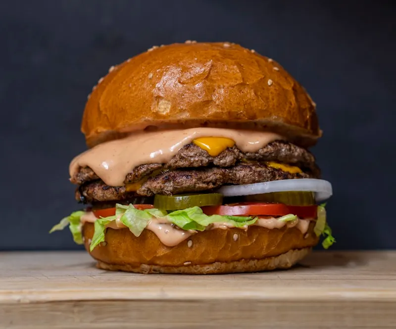 Juicy rustblock signature burger